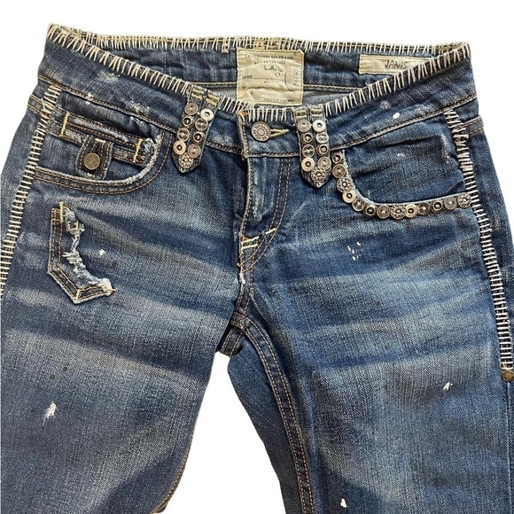 Taverniti So Jeans Denim - Taverniti So Jeans “Janis” Limited Edition, Unique Silver Button Design, 25”